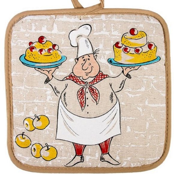 NWT Bon Appetit Chef ThemedKitchen TowelPot Holder - Picture 3 of 3